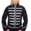 Black Banned Military Drummer Parade Jacket Goth Punk Adam Ant Style