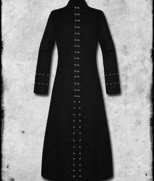 Black Hellraiser Goth Punk PinHead Vampire Jacket Trench Coat