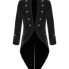 Black Velvet Goth Steampunk Victorian Tail Coat Jacket
