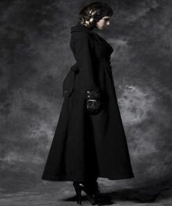 Gothic Black New Long Elegant Women Coat Jacket Vintage cosplay Victorian Aristo