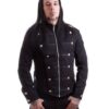 Stylish Handmade Black Military Jacket Goth Punk Style