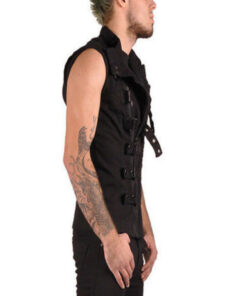 Tripp Nyc Zip Off Bondo Bondage Emo Cyber Goth Scene Metal Punk Jacket Coat Vest