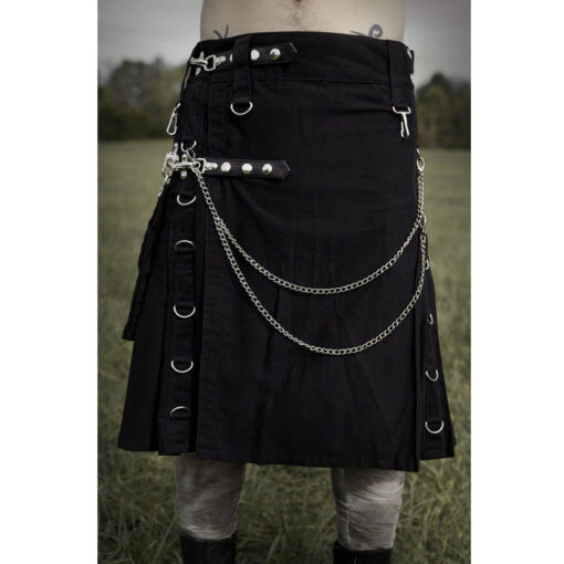 Modern Gothic Fashion Adjustable Detachable Pocket Kilt