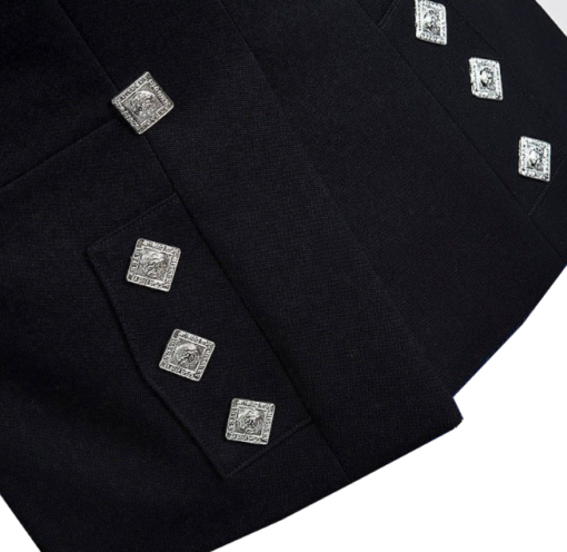 Prince Charlie Jacket with 3 Button Vest Black (3)