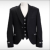 argyle jacket with 5 button vest black